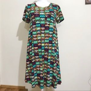 LuLaRoe Vintage Cassette Tape Carly 💙💚💜❣️